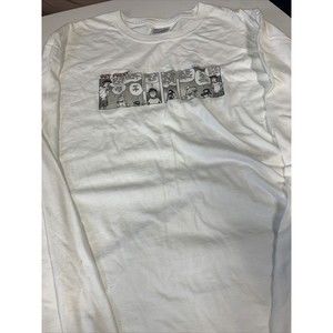 2005 Comics Darby Conley Get Fuzzy Cat Dog Funny Long Sleeve T-Shirt Large White